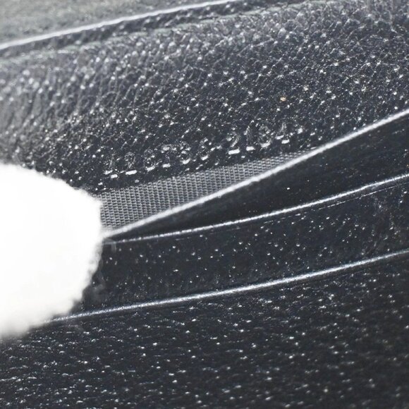 GUCCI GG Logo Marmont Long Zipper Wallet Leather Black GHW Italy 60FC119 - Picture 8 of 14